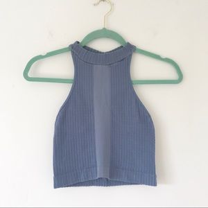 Free People Blue Halter Top